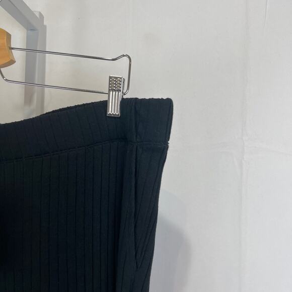 NWT UNIVERSAL STANDARD Aspen Ribbed Knit Wide Leg Pants Black Size L US 22 24 - Picture 6 of 11